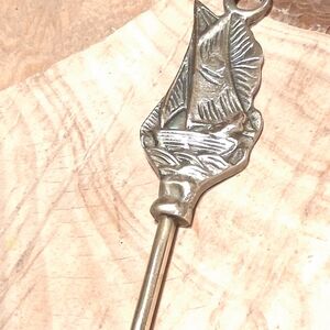 Vintage Solid Brass 19” Nautical Shoe Horn | Schooner Sailing Ship